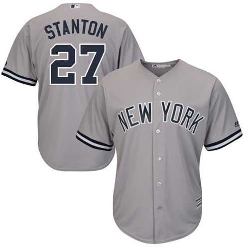 New York Yankees #27 Giancarlo Stanton Grey New Cool Base Stitched MLB