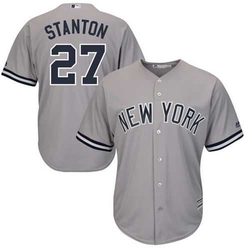 New York Yankees #27 Giancarlo Stanton Grey New Cool Base Stitched MLB New York Yankees #27 Giancarlo Stanton Grey New Cool Base Stitched MLB