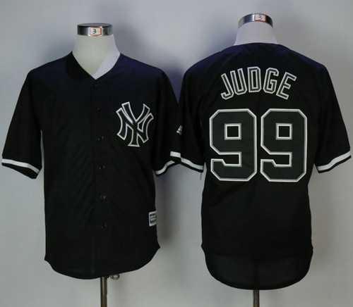 New York Yankees #99 Aaron Judge Black Fashion Stitched MLB