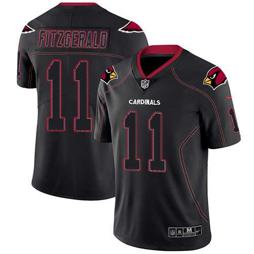 Nike Arizona Cardinals #11 Larry Fitzgerald Lights Out Black Men's Stitched NFL Limited Rush Jersey