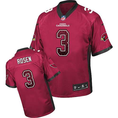 Nike Arizona Cardinals #3 Josh Rosen Red Team Color Men's Stitched NFL Elite Drift Fashion Jersey