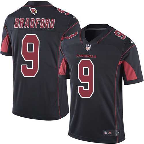 Nike Arizona Cardinals #9 Sam Bradford Black Men's Stitched NFL Limited Rush Jersey