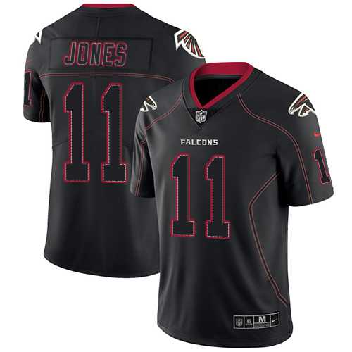Nike Atlanta Falcons #11 Julio Jones Lights Out Black Men's Stitched NFL Limited Rush Jersey