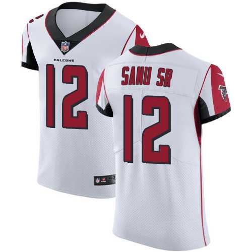 Nike Atlanta Falcons #12 Mohamed Sanu Sr White Men's Stitched NFL Vapor Untouchable Elite Jersey