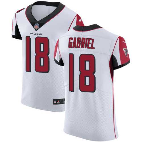 Nike Atlanta Falcons #18 Taylor Gabriel White Men's Stitched NFL Vapor Untouchable Elite Jersey