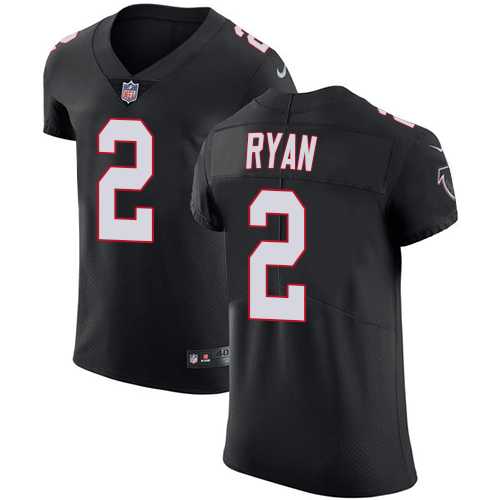 Nike Atlanta Falcons #2 Matt Ryan Black Alternate Men's Stitched NFL Vapor Untouchable Elite Jersey