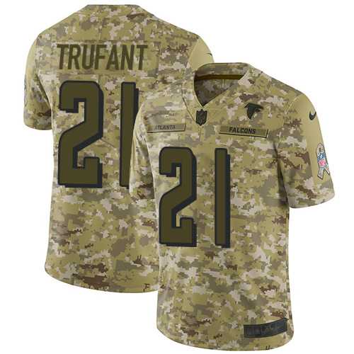 Nike Atlanta Falcons #21 Desmond Trufant Camo Men's Stitched NFL Limited 2018 Salute To Service Jersey
