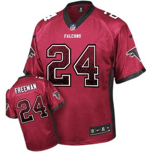 Nike Atlanta Falcons #24 Devonta Freeman Red Team Color Men's Stitched NFL Elite Drift Fashion Jersey
