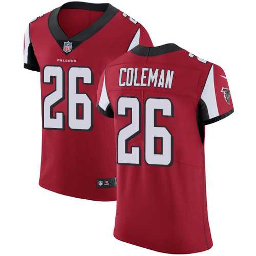 Nike Atlanta Falcons #26 Tevin Coleman Red Team Color Men's Stitched NFL Vapor Untouchable Elite Jersey