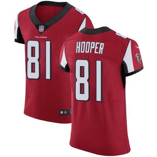 Nike Atlanta Falcons #81 Austin Hooper Red Team Color Men's Stitched NFL Vapor Untouchable Elite Jersey