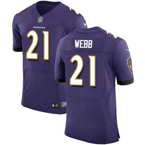 Nike Baltimore Ravens #21 Lardarius Webb Purple Team Color Men's Stitched NFL Vapor Untouchable Elite Jersey