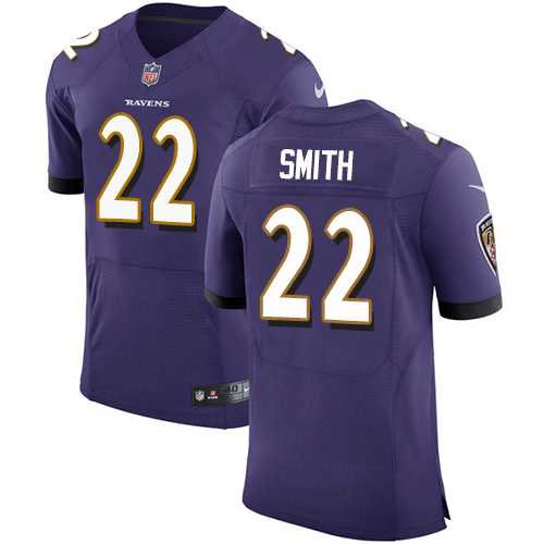 Nike Baltimore Ravens #22 Jimmy Smith Purple Team Color Men's Stitched NFL Vapor Untouchable Elite Jersey