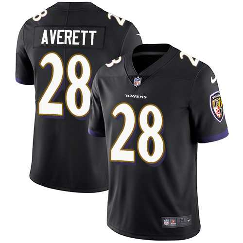 Nike Baltimore Ravens #28 Anthony Averett Black Alternate Men's Stitched NFL Vapor Untouchable Limited Jersey