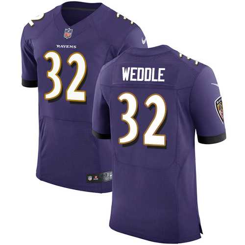 Nike Baltimore Ravens #32 Eric Weddle Purple Team Color Men's Stitched NFL Vapor Untouchable Elite Jersey