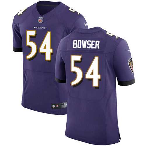 Nike Baltimore Ravens #54 Tyus Bowser Purple Team Color Men's Stitched NFL Vapor Untouchable Elite Jersey