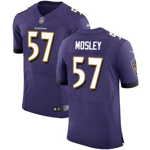 Nike Baltimore Ravens #57 C.J. Mosley Purple Team Color Men's Stitched NFL Vapor Untouchable Elite Jersey