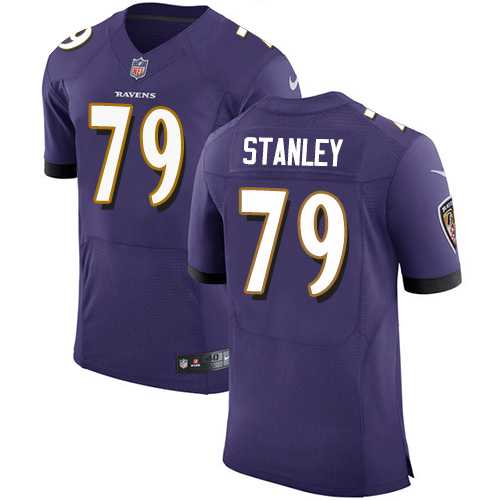 Nike Baltimore Ravens #79 Ronnie Stanley Purple Team Color Men's Stitched NFL Vapor Untouchable Elite Jersey
