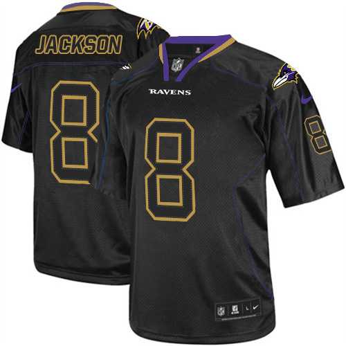 Nike Baltimore Ravens #8 Lamar Jackson Lights Out Black Men's Stitched NFL Elite Jersey