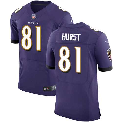 Nike Baltimore Ravens #81 Hayden Hurst Purple Team Color Men's Stitched NFL Vapor Untouchable Elite Jersey