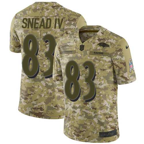 Nike Baltimore Ravens #83 Willie Snead IV Camo Men's Stitched NFL Limited 2018 Salute To Service Jersey