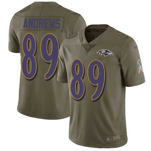 Nike Baltimore Ravens #89 Mark Andrews Olive Men's Stitched NFL Limited 2017 Salute To Service Jersey Nike Baltimore Ravens #89 Mark Andrews Olive Men's Stitched NFL Limited 2017 Salute To Service Jersey