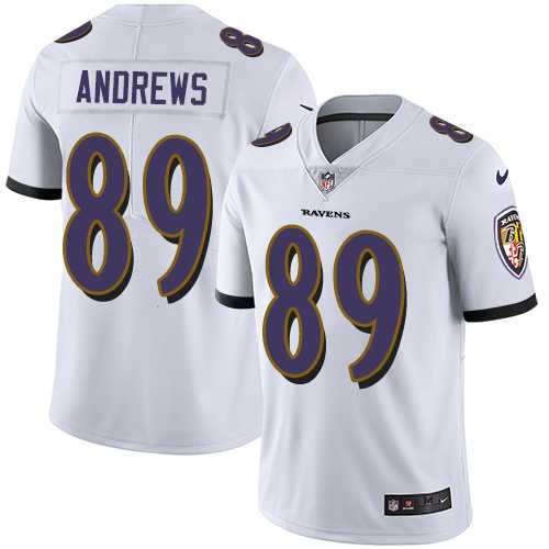 Nike Baltimore Ravens #89 Mark Andrews White Men's Stitched NFL Vapor Untouchable Limited Jersey