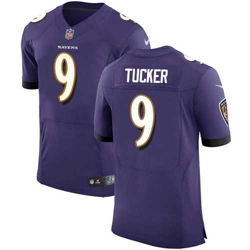 Nike Baltimore Ravens #9 Justin Tucker Purple Team Color Men's Stitched NFL Vapor Untouchable Elite Jersey