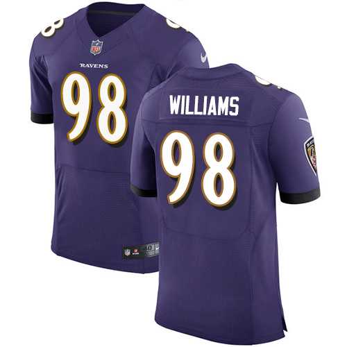 Nike Baltimore Ravens #98 Brandon Williams Purple Team Color Men's Stitched NFL Vapor Untouchable Elite Jersey