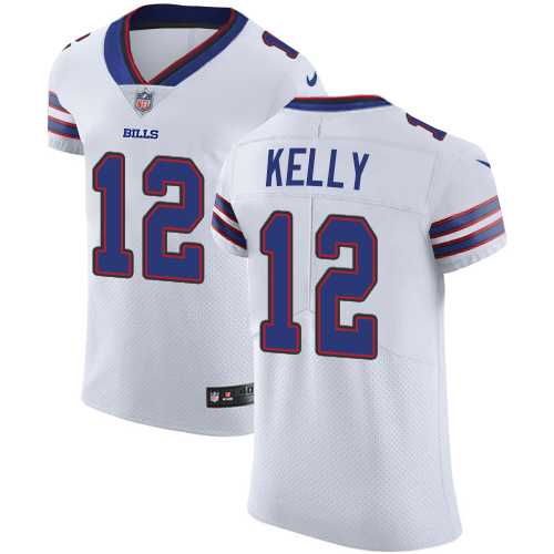 Nike Buffalo Bills #12 Jim Kelly White Men's Stitched NFL Vapor Untouchable Elite Jersey