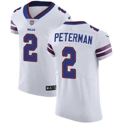 Nike Buffalo Bills #2 Nathan Peterman White Men's Stitched NFL Vapor Untouchable Elite Jersey