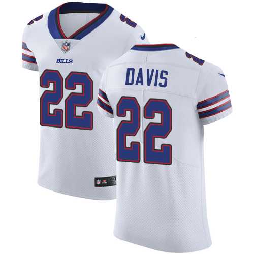 Nike Buffalo Bills #22 Vontae Davis White Men's Stitched NFL Vapor Untouchable Elite Jersey