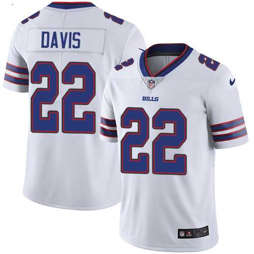 Nike Buffalo Bills #22 Vontae Davis White Men's Stitched NFL Vapor Untouchable Limited Jersey