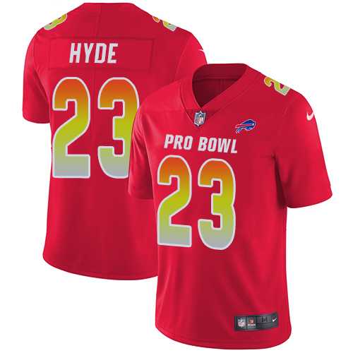 Nike Buffalo Bills #23 Micah Hyde Red Men's Stitched NFL Limited AFC 2018 Pro Bowl Jersey
