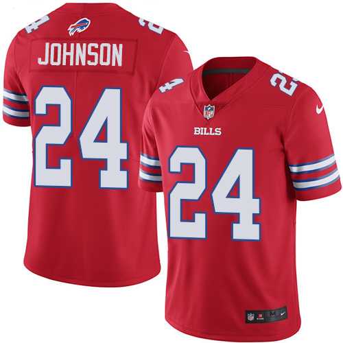 Nike Buffalo Bills #24 Taron Johnson Red Men's Stitched NFL Limited Rush Jersey Nike Buffalo Bills #24 Taron Johnson Red Men's Stitched NFL Limited Rush Jersey