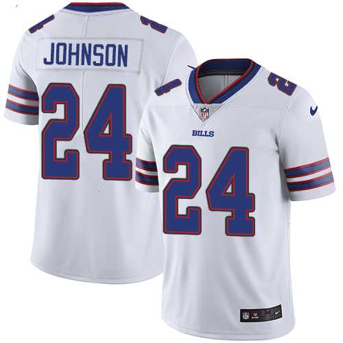 Nike Buffalo Bills #24 Taron Johnson White Men's Stitched NFL Vapor Untouchable Limited Jersey