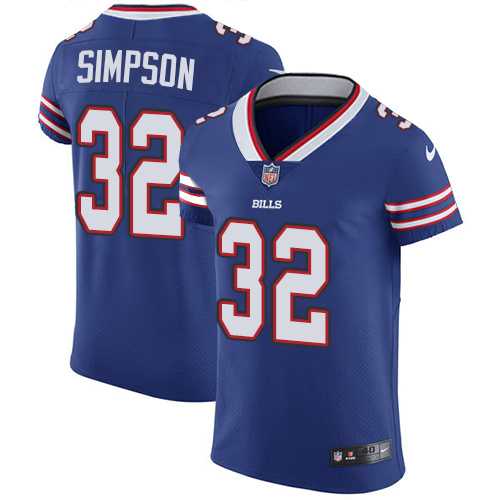 Nike Buffalo Bills #32 O. J. Simpson Royal Blue Team Color Men's Stitched NFL Vapor Untouchable Elite Jersey