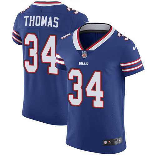 Nike Buffalo Bills #34 Thurman Thomas Royal Blue Team Color Men's Stitched NFL Vapor Untouchable Elite Jersey