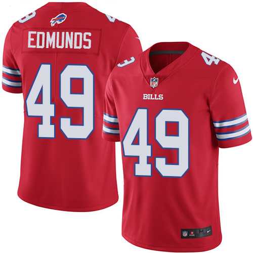 Nike Buffalo Bills #49 Tremaine Edmunds Red Men's Stitched NFL Limited Rush Jersey