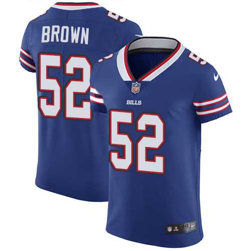 Nike Buffalo Bills #52 Preston Brown Royal Blue Team Color Men's Stitched NFL Vapor Untouchable Elite Jersey