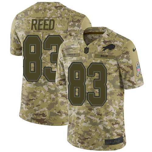 Nike Buffalo Bills #83 Andre Reed Camo Men's Stitched NFL Limited 2018 Salute To Service Jersey