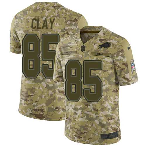 Nike Buffalo Bills #85 Charles Clay Camo Men's Stitched NFL Limited 2018 Salute To Service Jersey