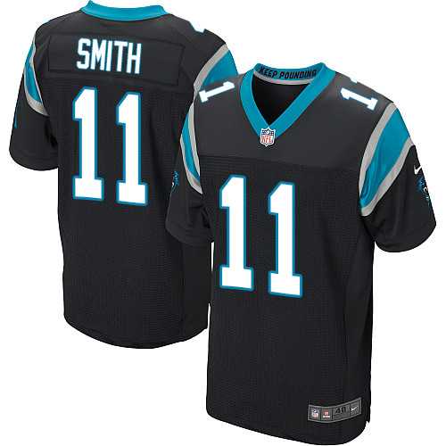 Nike Carolina Panthers #11 Torrey Smith Black Team Color Men's Stitched NFL Elite Jersey