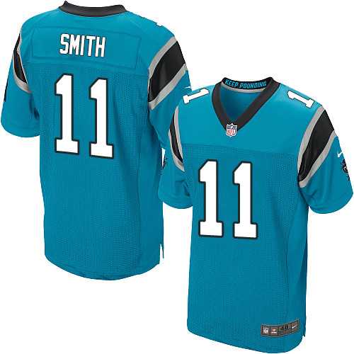 Nike Carolina Panthers #11 Torrey Smith Blue Alternate Men's Stitched NFL Elite Jersey