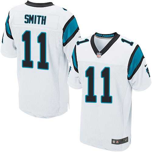 Nike Carolina Panthers #11 Torrey Smith White Men's Stitched NFL Elite Jersey