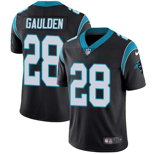 Nike Carolina Panthers #28 Rashaan Gaulden Black Team Color Men's Stitched NFL Vapor Untouchable Limited Jersey