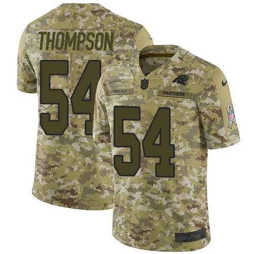 Nike Carolina Panthers #54 Shaq Thompson Camo Men's Stitched NFL Limited 2018 Salute To Service Jersey