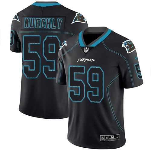 Nike Carolina Panthers #59 Luke Kuechly Lights Out Black Men's Stitched NFL Limited Rush Jersey