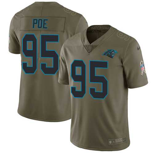 Nike Carolina Panthers #95 Dontari Poe Olive Men's Stitched NFL Limited 2017 Salute To Service Jersey