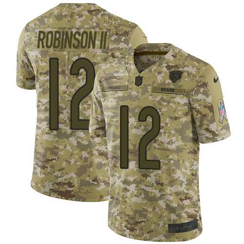 Nike Chicago Bears #12 Allen Robinson II Camo Men's Stitched NFL Limited 2018 Salute To Service Jersey