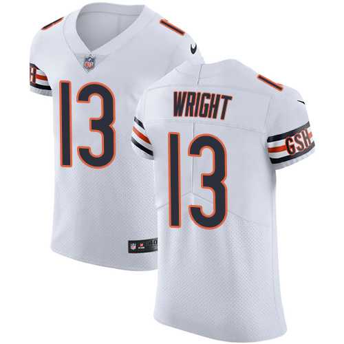 Nike Chicago Bears #13 Kendall Wright White Men's Stitched NFL Vapor Untouchable Elite Jersey